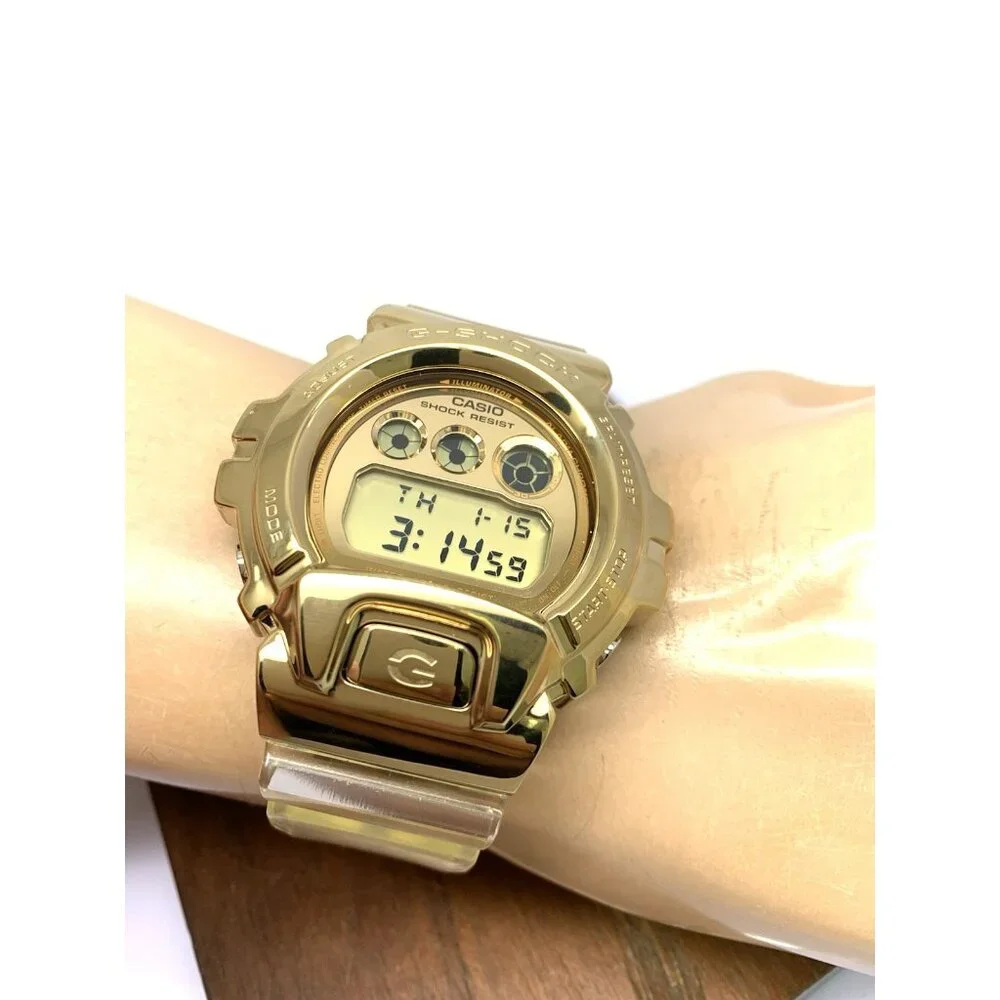 Casio Men's Watch G-Shock GM6900SG Gold Clear Resin Digital 48mm Sport 3230 - Picture 5 of 14
